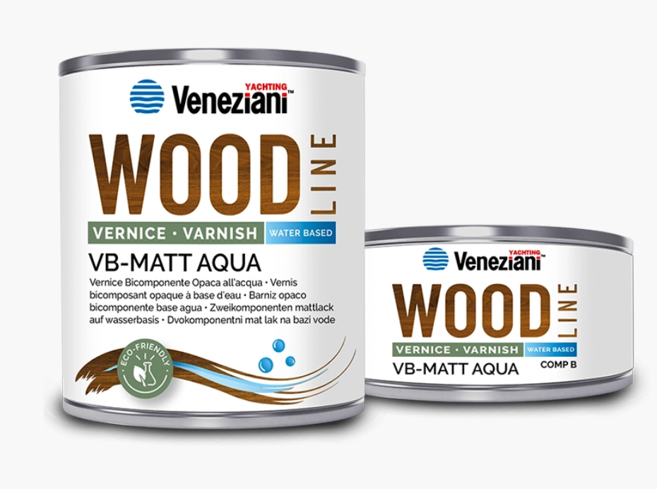 WOOD LINE VB-MATT AQUA 2-komponenttinen vesiohenteinen puolihimmeä polyuretaanilakka 1L