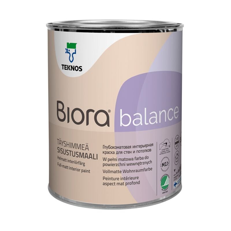 BIORA BALANCE Täyshimmeä sisustusmaali (Värituvan omat sävyt 15 kpl)