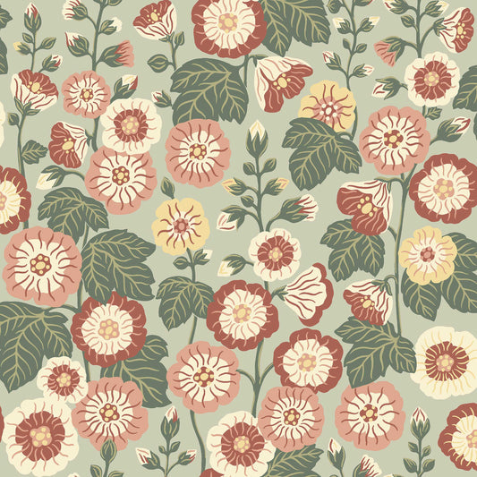 Happy Hollyhocks 9172