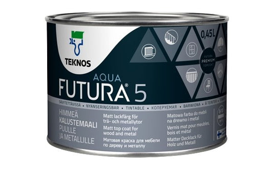 FUTURA AQUA 5 kalustemaali 0,45 L - Väritupa