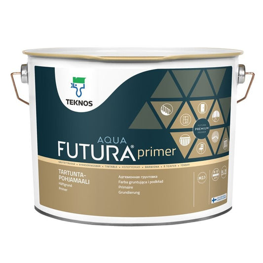 FUTURA AQUA PRIMER tartuntapohjamaali 9 L - Väritupa